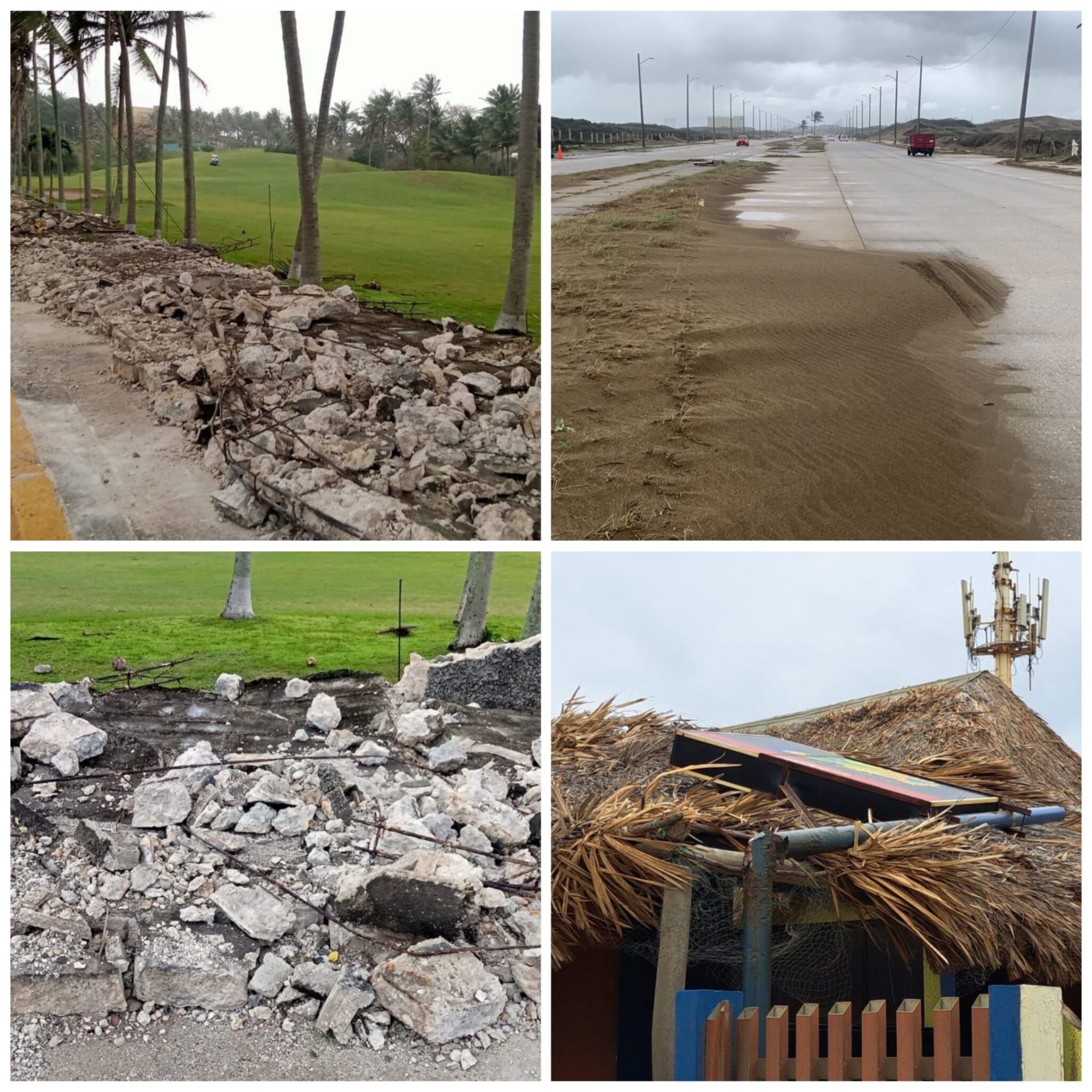 Frente frío 31 tiró barda del club campestre dejó lleno de arena el