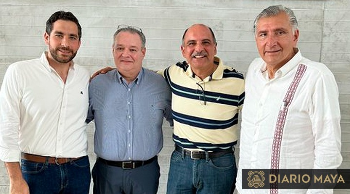 Adán Augusto se reúne con Jorge Portilla en Quintana Roo