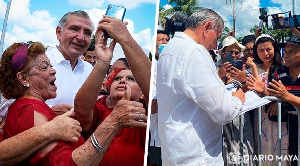Quintana Roo mostró su apoyo a Adán Augusto en la toma de protesta de Mara Lezama